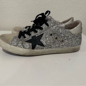 Golden Goose Superstar Glitter Sneakers Sz 40
